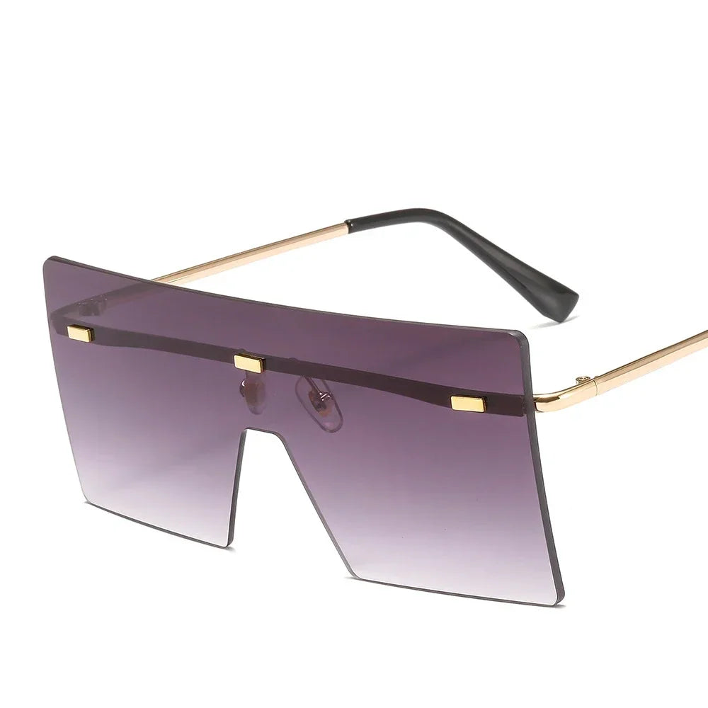 Oversized Rimless Gradient Sunglasses